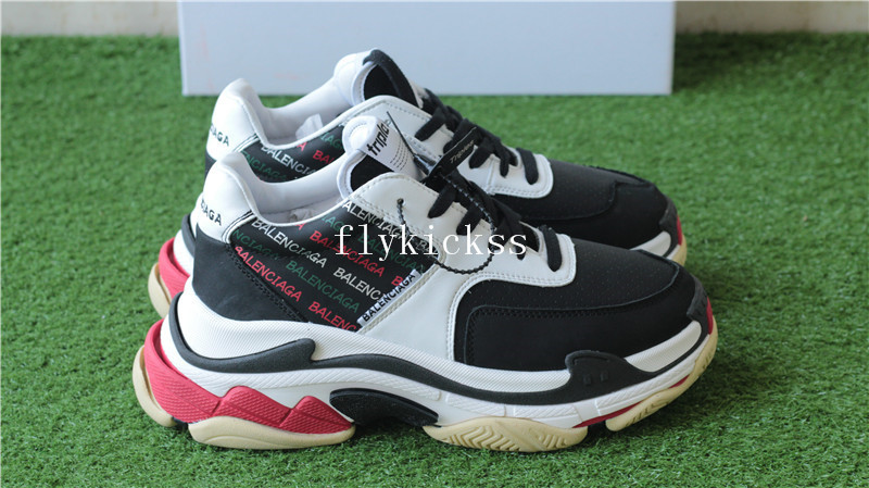 Balenciaga Triple S Sneaker Trainer Black White Green